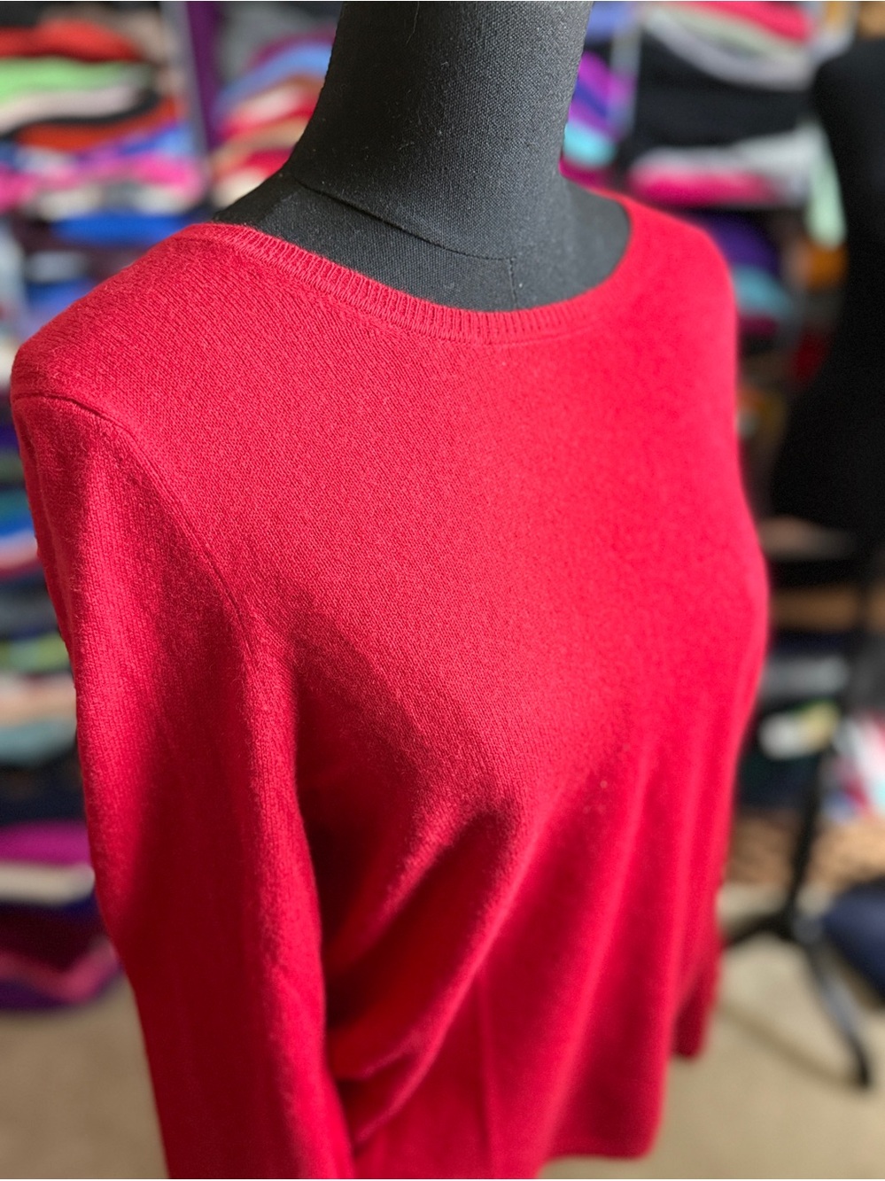 Red Women's Crewneck Cashmere Sweater